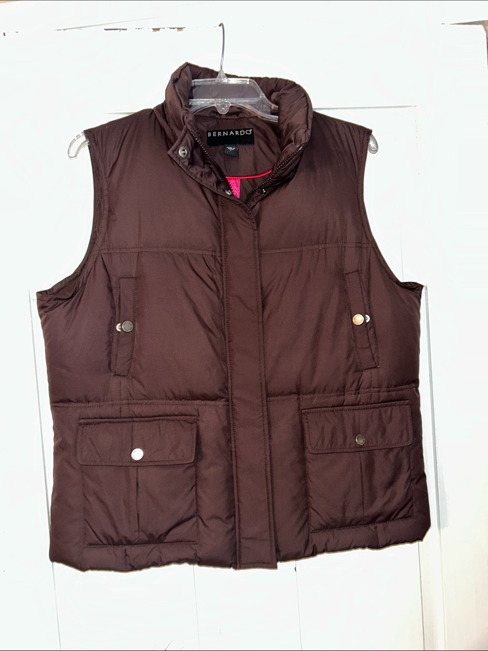 Bernardo Women’s Puffer Vest Large Chocolate Brown Cabin Hiking Outdoor